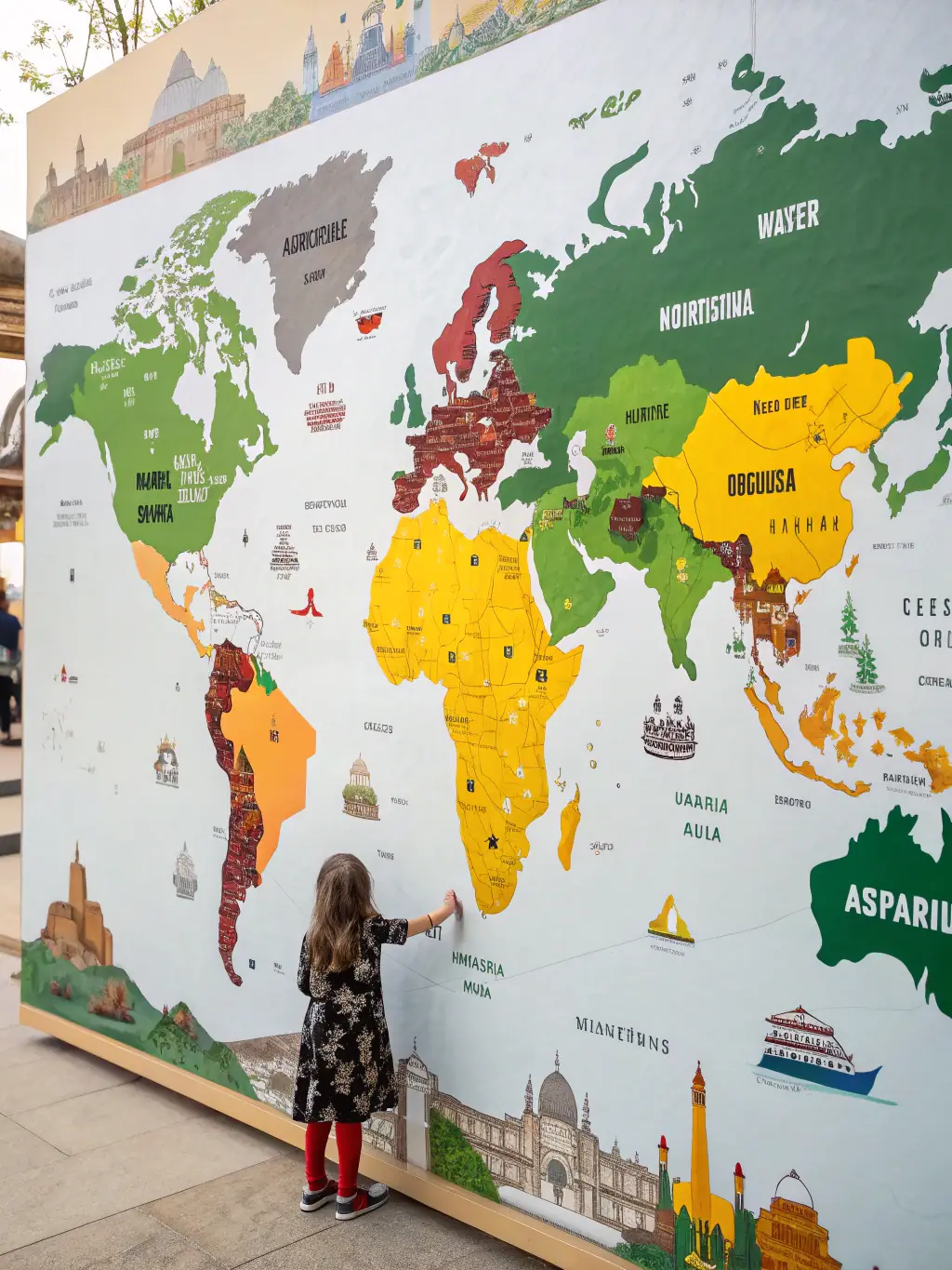 A world map highlighting various humanitarian, environmental, and infrastructure projects funded by PCC Global Foundation, showcasing the foundation's global reach and impact.